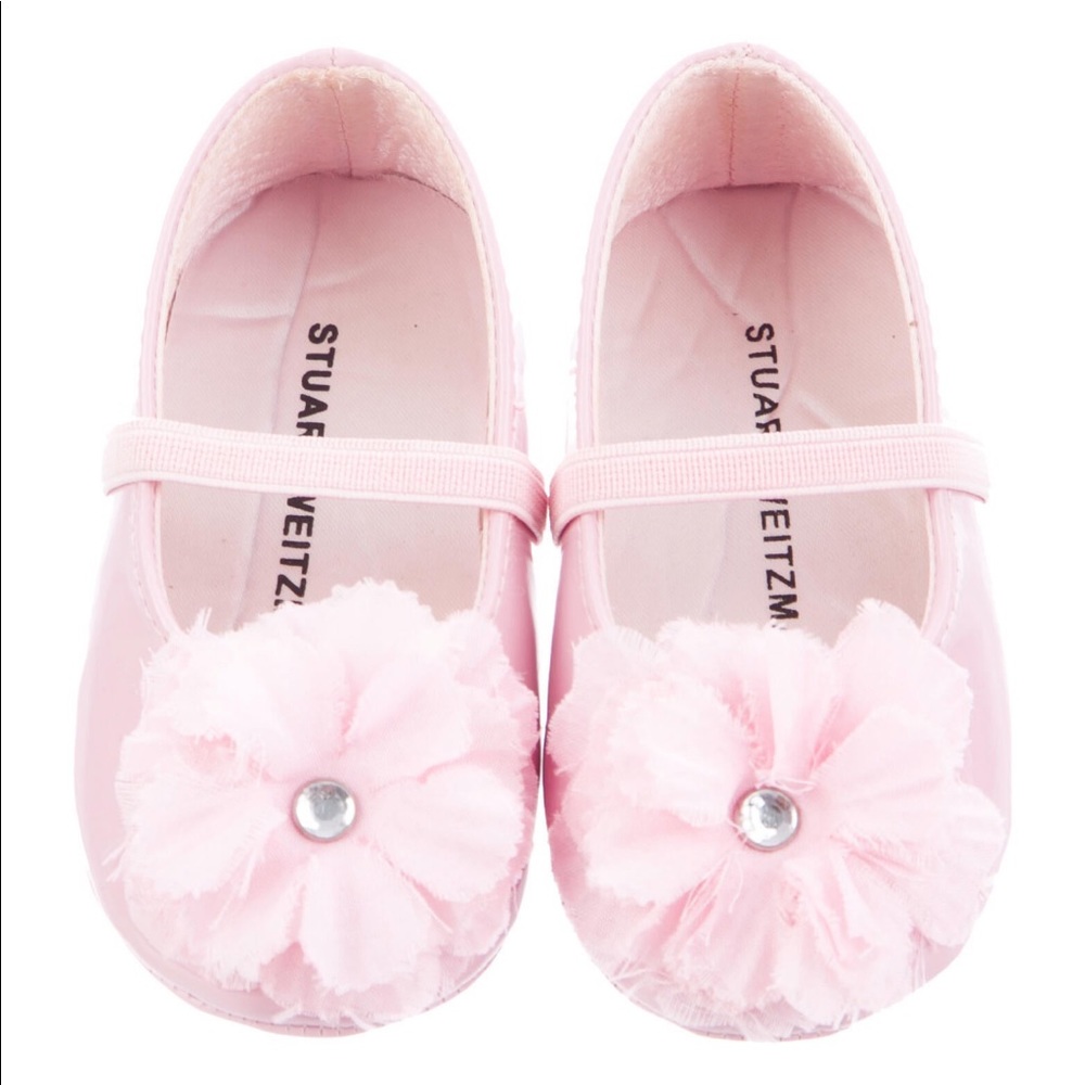 Stuart Weitzman Pink Patent Baby Shoes Size 3